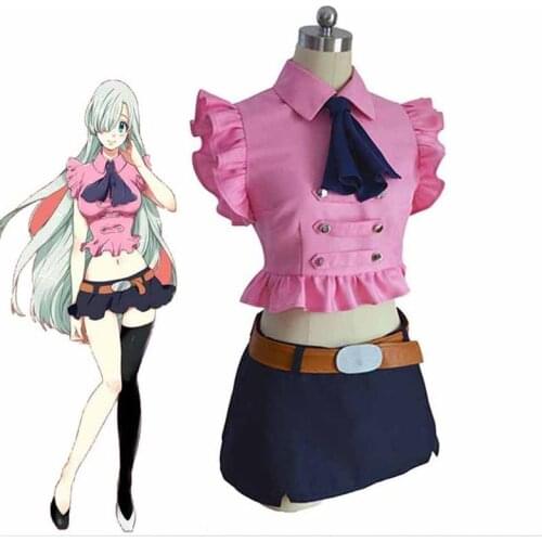 Cosplay Anime Costume The Seven Deadly Sins Elizabeth Liones Cosplay Sets Pendant Earrings Ear Clip Women Cosplay Props