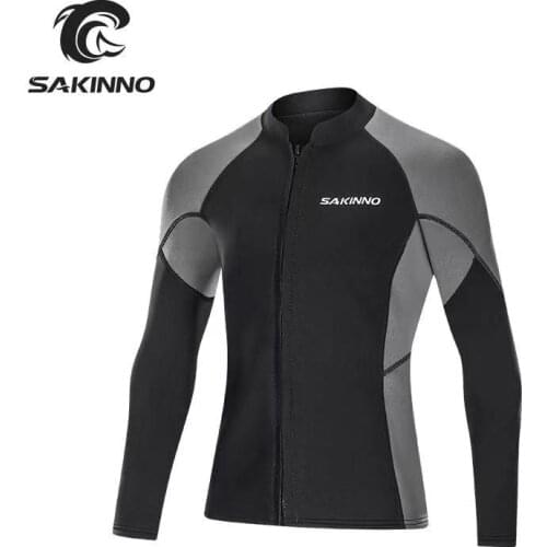 Scuba Diving Jacket Suit 2MM Wetsuit for Men Neoprene Underwater Fishing Kitesurf Surf Surfing Spearfishing Jacket Clothes