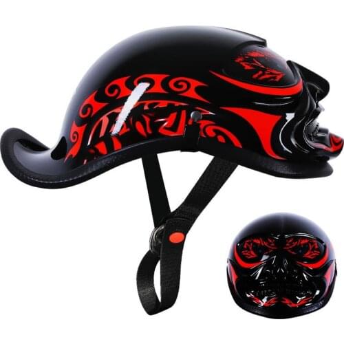 Lightweight Warrior Mask Open Face Half Helmet Moto vintage Motorcycle Motorbike Biker Riding Crash Scooter,Cruiser,Chopper