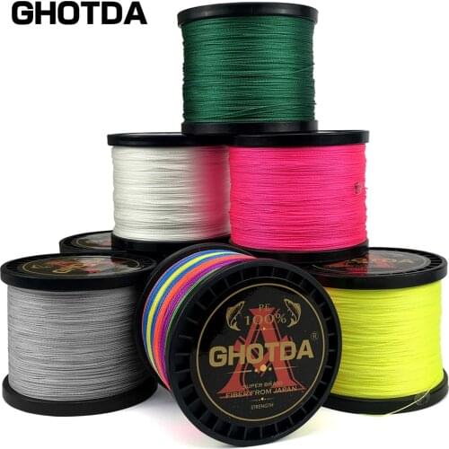 GHOTDA 1000/500/300/100M 8 Strands 4 Strands PE Braided Fishing Wire Multifilament Super Strong Fishing Line Japan Multicolor