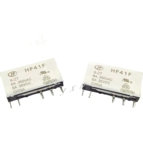 HOT NEW 9V relay HF41F-9-ZT HF41F 9 ZT HF41F9ZT 9VDC DC9V 9V 6A 5PIN