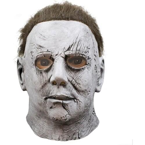 Movie Horror Michael Myers Mask Carnival Cosplay Adult Latex Full Face Helmet Party Scary Props 2