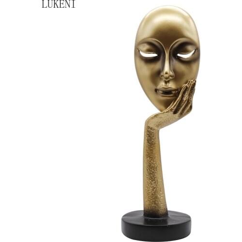 Fashion personality creative resin abstract art living room bedroom home office study woman face decoration