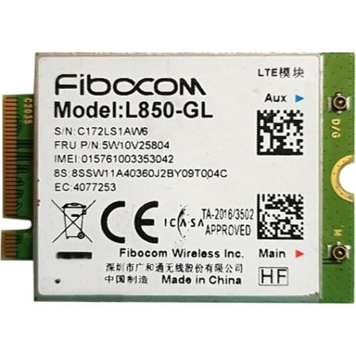 Fibocom L850-GL FRU 5W10V25804 LTE Cat9 M.2 module for Thinkpad X1 Nano Gen1