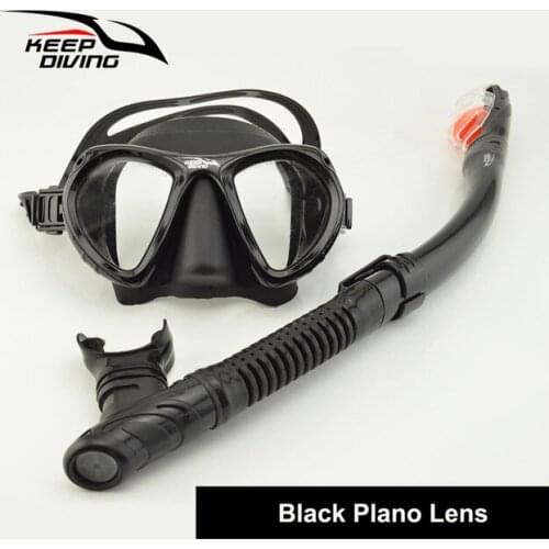 Professional Full-dry Snorkel and Foldable Mask Set Breath Tube Light Weight for Scuba Diving Snorkeling Swimming Coated Goggles