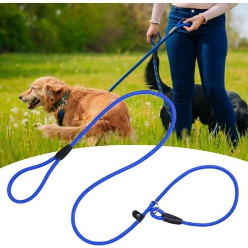 Anti-pull Nylon Pet Traction Leash Even Force P-shaped Chain Anti-bite Good Toughness Pet Dogs Traction Rope Pet Supplies