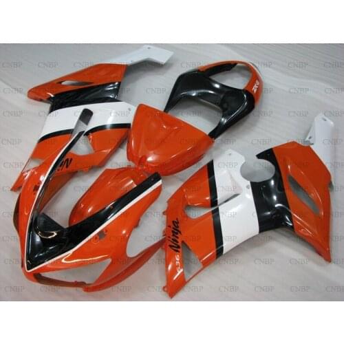Ninja ZX-6r 2005 - 2006 Fairing for Kawasaki ZX6r 05 Fairings 636 ZX-6r 05 Orange Black White Bodywork