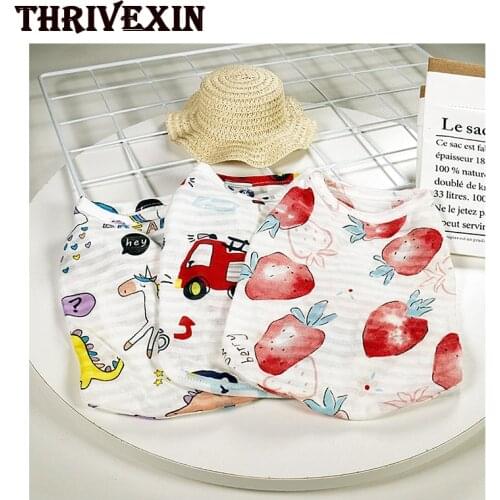 Pet Clothes Spring and Summer Cotton Cute Pattern Vest Teddy Bichon Fighting Clothes Dog Clothes Cat Clothes Summer Pet Clothes