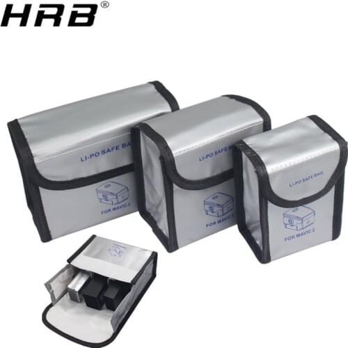 Fireproof Bags For 2200mah 1800mah 1500mah 1300mah Lipo Battery Safety Cases Safe Portable Guard Pouch RC Parts For DJI Mavic 2