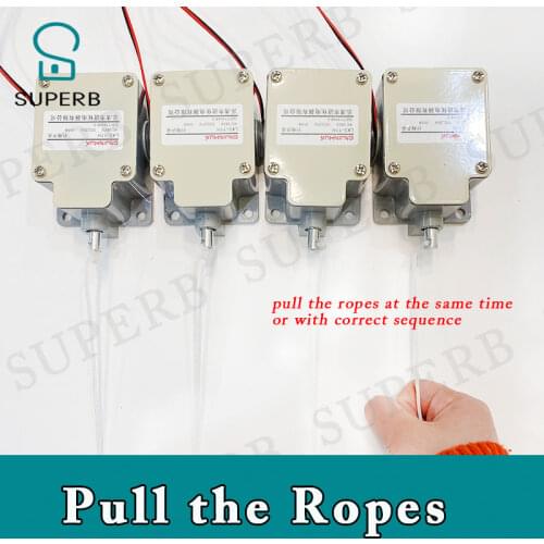 Superb 2021 real life room escape adventure prop pull the rope in order to open the lock and run away from secret chamber room
