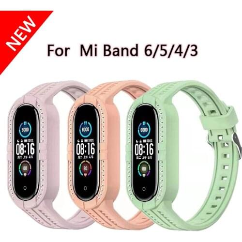 2021 New Strap for Xiaomi Mi Band 6 5 4 3 Wristband Band6 Band5 Bend 6 5 Soft Silicone Replacement Bracelet for Xiomi Mi5 Mi6