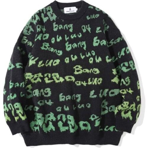 Sweater Shirt Men Harajuku Hip Hop Streetwear Men Clothing Pullover O-Neck Oversize Fashion Casual Male Sweaters 2021 Brand