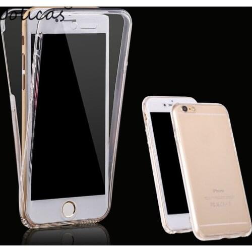 TPU Silicone Soft 360 degree full Body Protective Case for iPhone 8 cases 6 6S 7 Plus 5 5S SE for iPhone 7 case cover phone capa