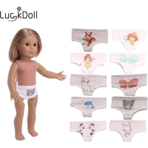 Luckdoll new doll accessories cartoon panties are suitable fit 43cm doll, the best gift for children