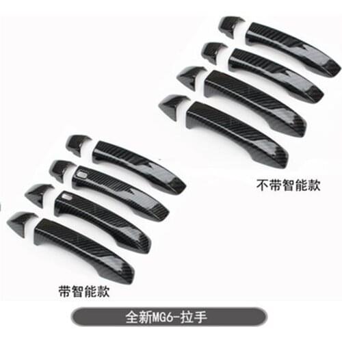 Carbon fiber ABS Door handle Protective covering Cover Trim Car styling for MG MG6 2017-2019 Auto parts