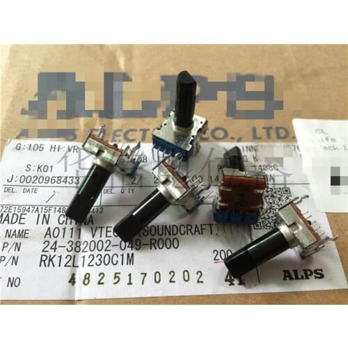 1 PCS FOR Japan ALPS RK12L 142 vertical double potentiometer 104E E100K handle length 18MMF 6 feet