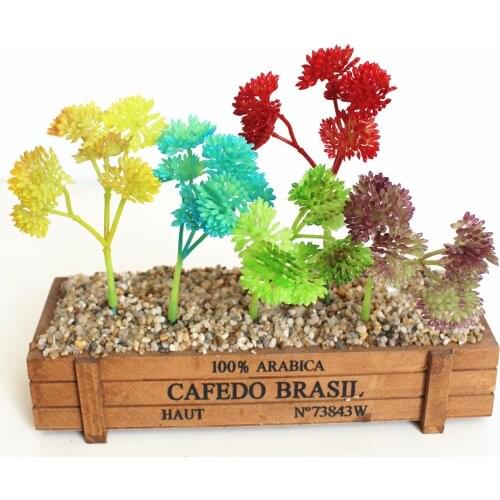 Height=13cm Yellow Blue Purple Red Green Mini Small Succulents Plants DIY Plants Wall Flower Arrangement Accessories Fake Plants