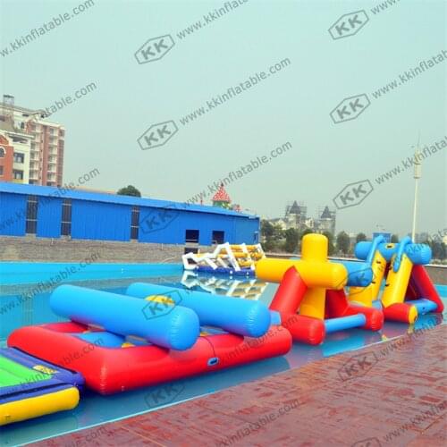 PVC Fun Inflatable Water Obstacle for Commercial Water Park, Frame Swimming Pool Water Obstacle Sport Game