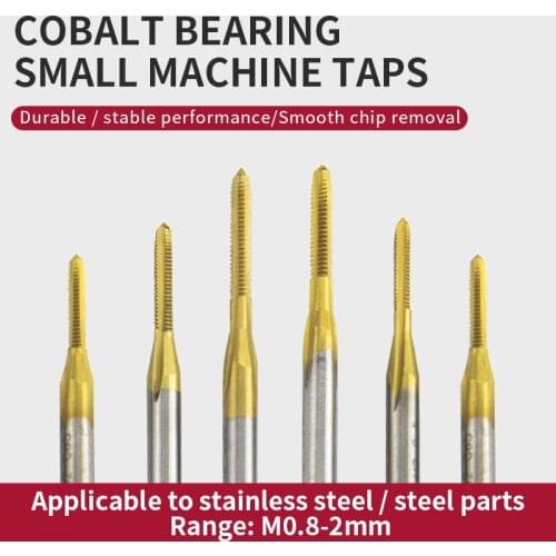 1pcs/5pcs/10pcs M0.9*0.25/M1.3*0.3/M0.8*0.2 CNC machining lathe turning parts containing cobalt small taps