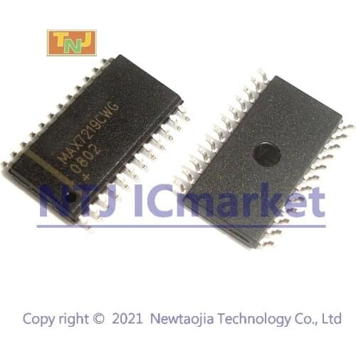 10 PCS MAX7219CWG SOP-24 MAX7219 MSD 8-Digit LED Display Driver IC CHIP