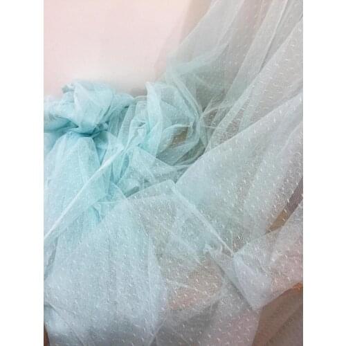 5 yards dotted soft tulle lace fabric for bridal veil doll dress, baby prom , flower girl dress wedding gown making 150cm wide