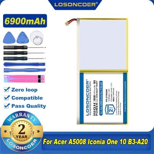6900mAh PR-279594N Tablet Battery For Acer A5008 Iconia One 10 B3-A20, Iconia One 10 B3-A30, Iconia 10 A3-A40 Tablet Pad