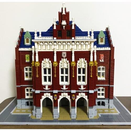 The Red Brick University Moc Building Blocks School Model Bricks City Street View Toys For Kids Birthday Gifts 89123 6355pcs