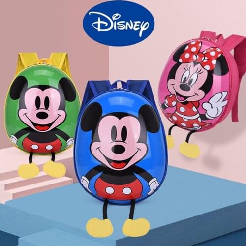 3-6 Year Old Mickey Mouse Cute Hard Shell Backpack Kindergarten Boy Girl School Bag Anime Disney Cartoon Minnie Bags for Kids