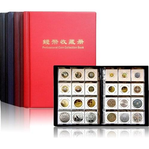 120 Pocket Coin Album , Collection Book, Coins Cardboard Holder , Coin Collection Book, High Quality Storage Card, Kit Gril Case