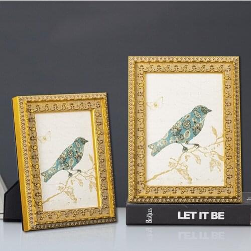6/7 Inch American Style Classic Solid Wood Photo Frame Living Room Ornaments