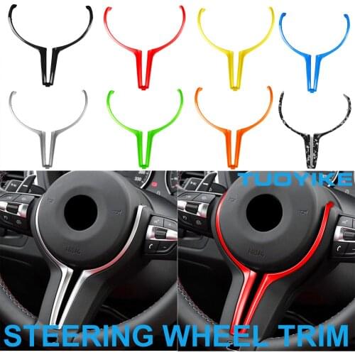 Forged Carbon Fiber Painted ABS Car Steering Wheel Trim Color-Coated For BMW M2 F87 M3 F80 M4 F83 F10 M5 F06 F12 F13 M6 2014-18