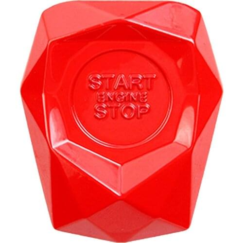 Red Car Engine Start Stop Switch Button Protection Cover Decorative Auto Part