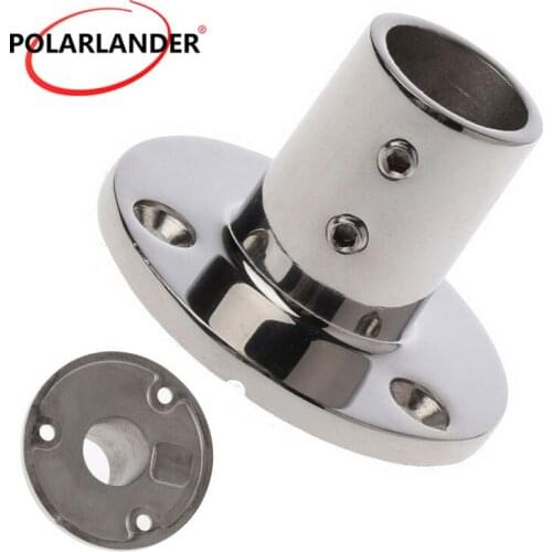 Round 2018 Boat Parts & Accessories 90 Degree Base Hardware 0.98"(25mm) Tube Hand Rail Fitting Stainless Steel Marine Boat