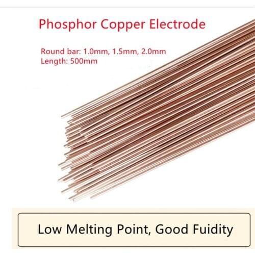 5/10/20Pcs 500mm Brass Welding Rod Phosphorus Copper Welding Wire Electrode Soldering Rod No Need Solder Powder Welding Rods