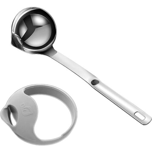 Stainless Steel Scoop Filter Grease Spoon Colander Spoon Soup Oil Separator Cooking Colander Tools Kitchen Gadgets