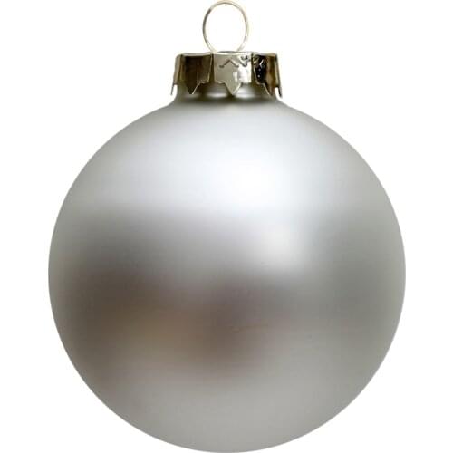 Free Shipping -100/Pack, Home Event Party Christmas Xmas Decoration Ornament Painted 80mm Silver Ball - Matte