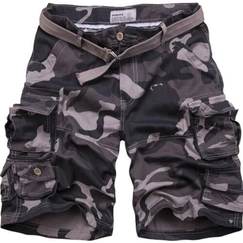 High quality 2020 summer camoflage military mens overalls casual multi-pocket loose shorts wholesale cotton short trousers men