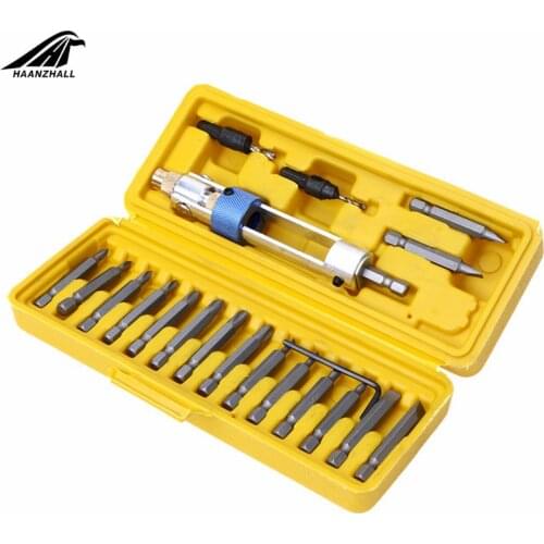 20PCS Swap Drill Bit Half Time Drill Driver Swivel Head Quick-Change Driving Repair Tools Set