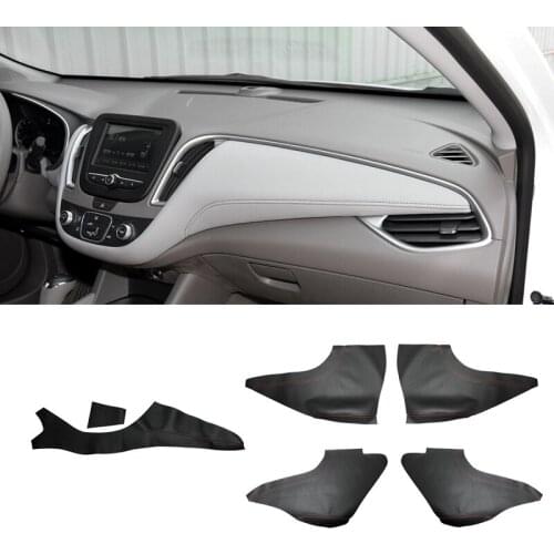 For Chevrolet Malibu XL 2016 2017 2018 Car Door Armrest Panels / Center Control Dashboard Panel Microfiber Leather Cover Trim