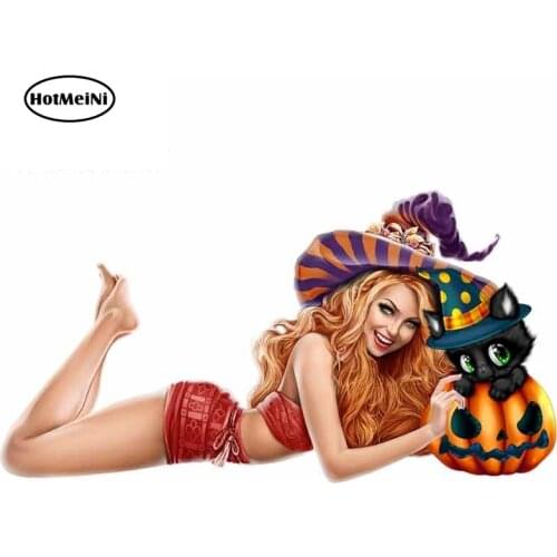 HotMeiNi Sexy Pin-up Girl Bra Nickers Hot Stuff Sticker Window Car Bumper Decal Funny JDM Car Stickers