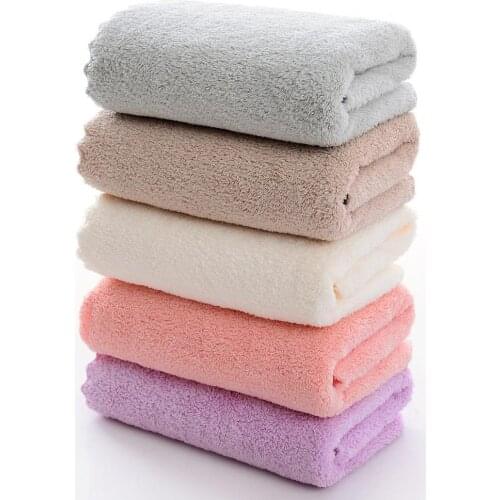 Towel Eco-friendly Anti-deform Polyester Fluffy Face Towel Supplies for Home Bathroom Accessories Travel Sports Towels
