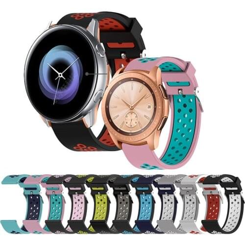 20mm 22mm Silicone Strap for Samsung Galaxy Watch 42mm 46mm Watch 3 41mm 45mm Band Active 2 Gear S2 S3 Huawei Watch gt Bracelet