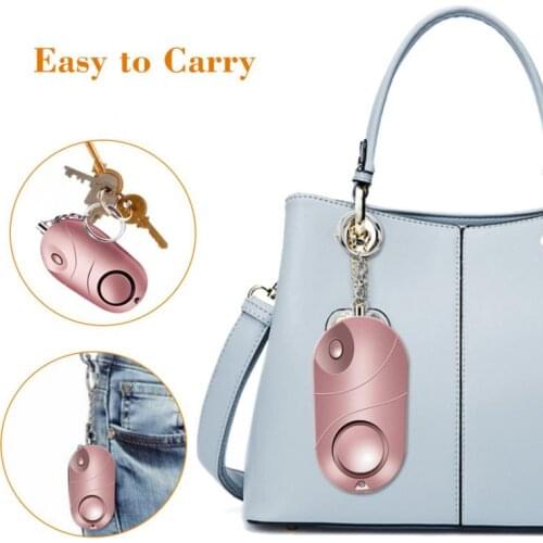 Self Defense Alarm Girl Women Safety Alert With Keychain Emergency LED Light Torch High 120-130dB Mini Flashlight Alarms