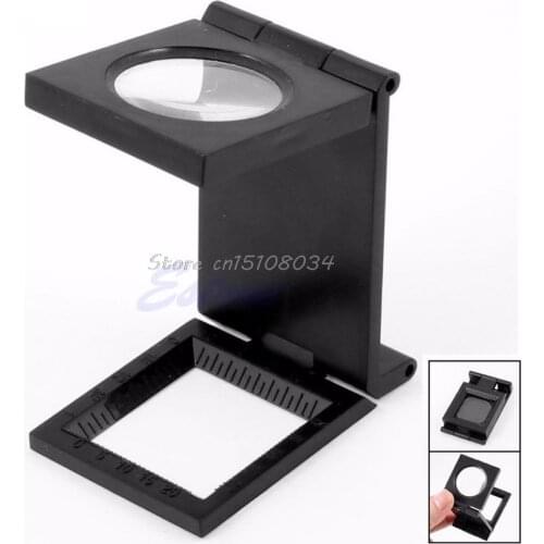 10X Foldable Magnifier Loupe Desktop Fabrics Measure Scale Sewing Thread Counter S08 Wholesale&DropShip