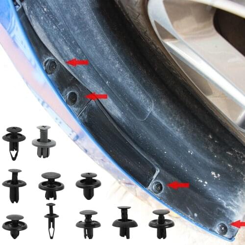 Mixed 10 Sizes/100Pcs Auto Fastener Clip for Toyota Hilux Fortuner Prius Crown Land Cruiser Camry Coralla Crown RAV4 Highland