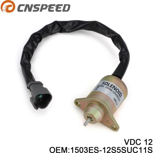 Stop Solenoid 12V For Yanmar 482, 4.82, 4,82 - 4TNE84, 486 Thermo King , 41-4306 1503ES-12S5SUC11S, 41-6383, SA-4920, SA-4561