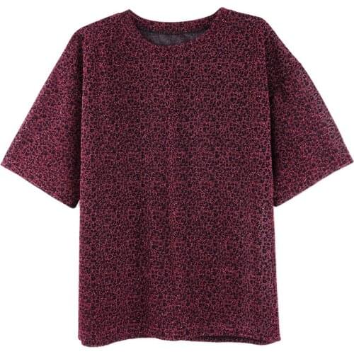 Neatie kiddie Red Leopard Print Summer Women T-shirt Tops Female Streetwear Casual O-neck Short Sleeve Soft T shirt 2019