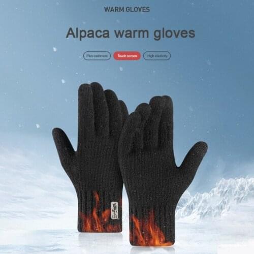 Winter Knit Touchscreen Gloves Men &Women Warm Gloves Elastic Anti-slip Gloves For Outdoor Cycling Working Gloves Newest
