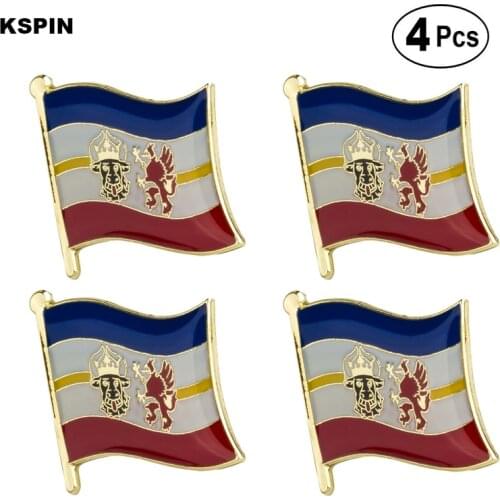 Mecklenburg Vorpommern Brooches Lapel Pin Flag badge Brooch Pins Badges 4pcs