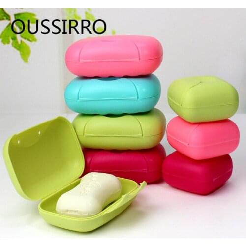 1Pcs New Design Creative Bathroom Soap Dish Soap Holder Travel Waterproof Leakproof Buckle Soap Box Bathroom Accessories
